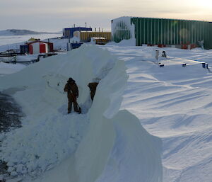 Where’s the RMU? While some are playing in the snow, others are trying to dig a way to the Ring Main Unit