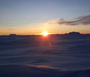 July sunrise and sunset