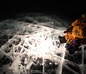 Lights on the ice at Davis