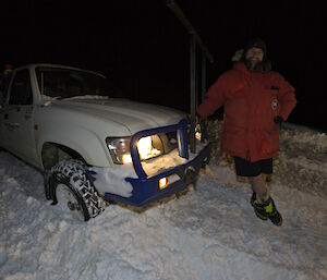 Ute bogged in deep snow