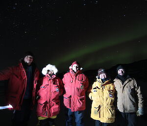 Davis Expeditioners experimenting with night photography