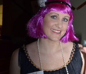 Dana Badthing character at murder mystery night at Davis Winter 2012