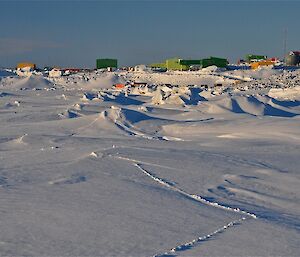 Station view from the sea ice