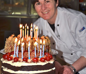Brigid Dwyer and birthday cakes at Davis 2012