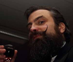 Tom Luttrell at Davis 2012 posing with long beard
