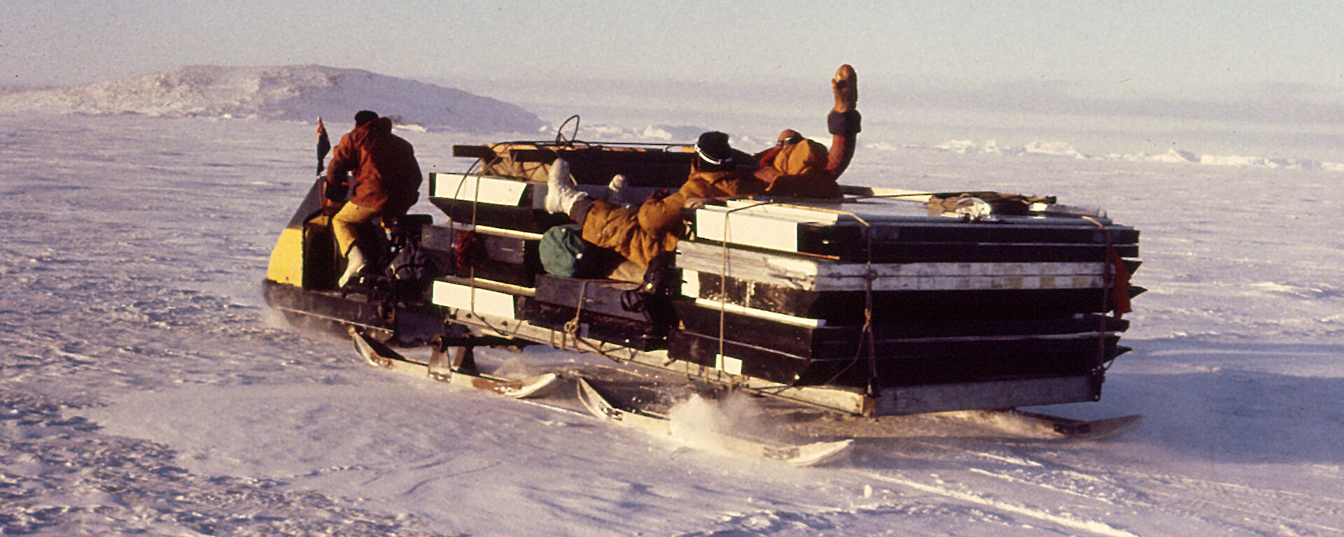Platcha hut construction in 1982