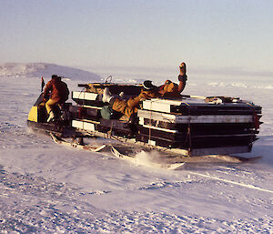 Platcha hut construction in 1982