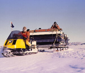 Platcha hut construction in 1982