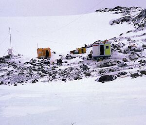 Platcha hut construction in 1982