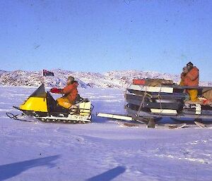 Platcha hut construction in 1982