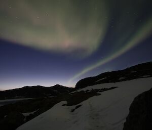 Aurora at Watts Hut