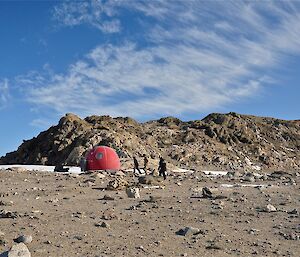 An apple shelter on Filla Island