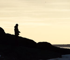 Silhouette of Joe Glacken at Davis 2012