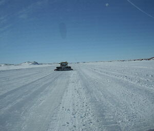 Grooming skiway at Plough Island 2012