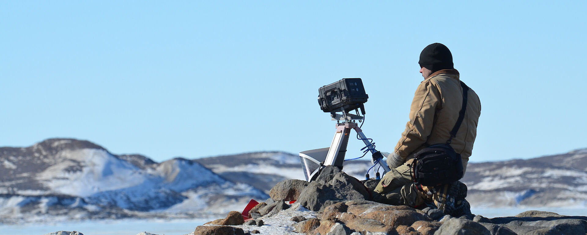 CPC engineer working on bird colony camera