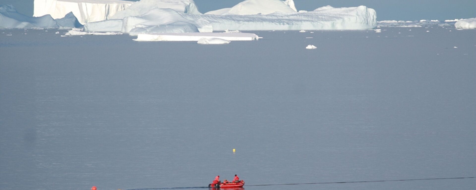 IRB out on the water checking the fuel line on a perfect day