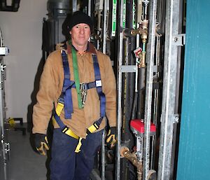 Keith working in a plantroom