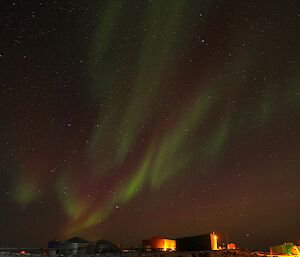 Aurora above station