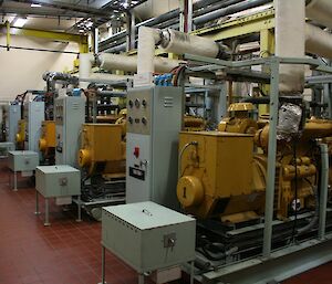 Four diesel powered generators and associated pipe work