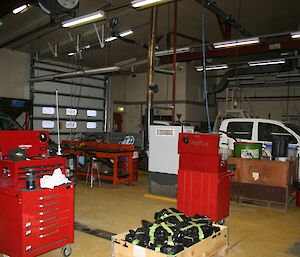 The mechanics’ workshop