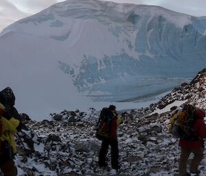 Keith, Jeff and Mark take in the view from the top of hill of the Plateau