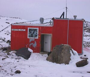 The external facade of Watts hut