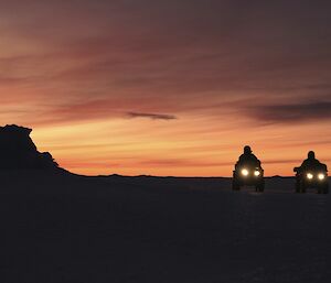 Dr Bob and Gavin on quads heading south to Kazak Island