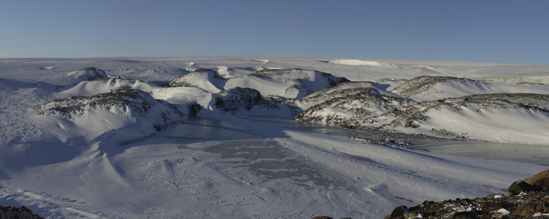 Panorama view towards Cataract Canyon and the Ice Plateau