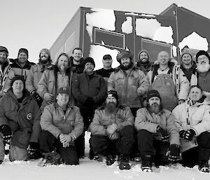 A draft of the station photo for 2013/66th ANARE winter