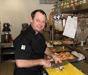 A chef preparing a turkey dish