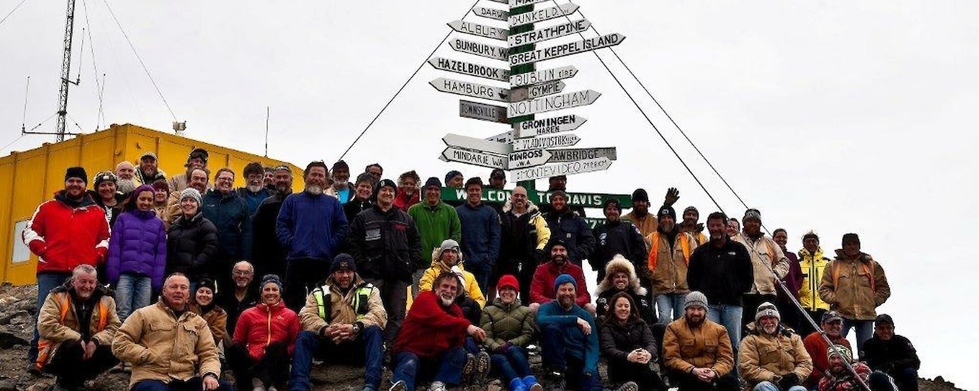 Photo of sixty new expeditioners which is the entire summer crew.