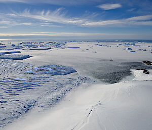 aerial photo of glacier