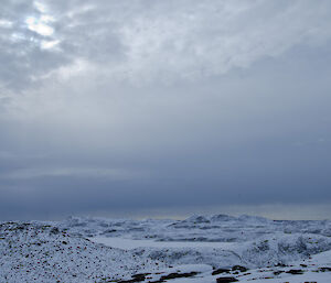 Scenic photo of the Vestfold Hills under snow