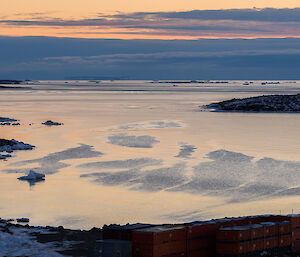 sea ice forming over the harbour