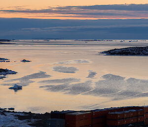 sea ice forming over the harbour
