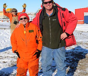 Expeditioners posing for camera photo