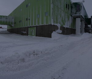 Clearing the road of snow