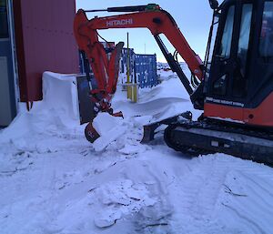 Heavy machinery clearing snow