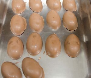 batch of plain easter eggs