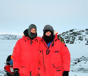 Two expeditioners standing together for photo
