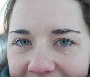 Close up photo of expeditioners eyes