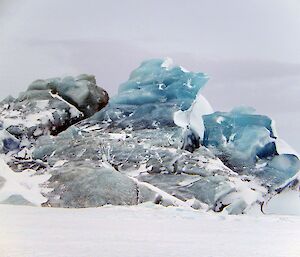 Large blue green iceberg