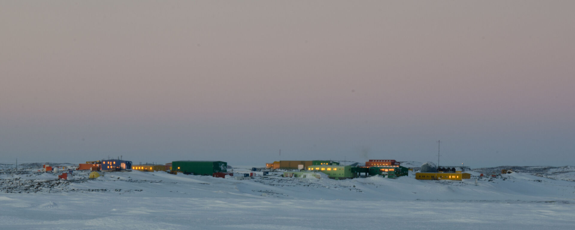 Station in the background