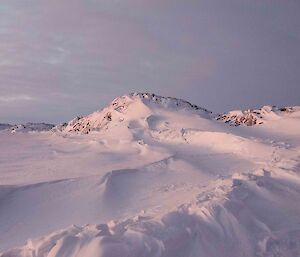 View of snow covering land