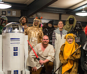 14 expeditioners dressed up as Star Wars characters