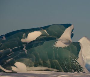 Bright green iceberg