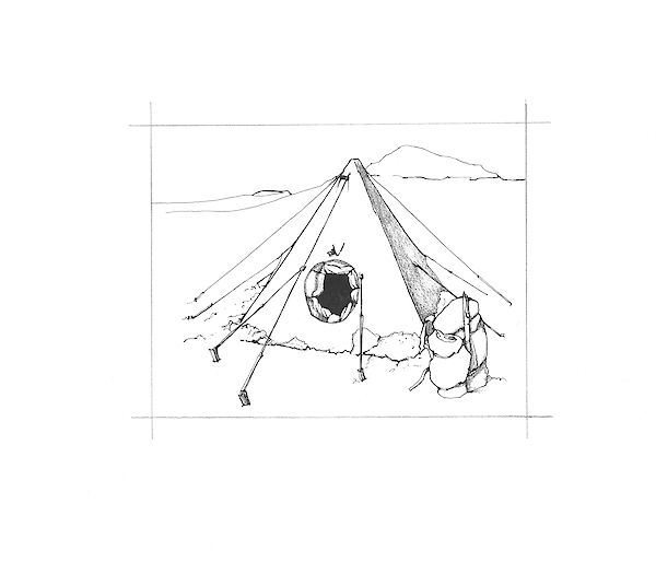 Sketch of a tent