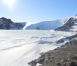 Breid Basin — a frozen bay and plateau