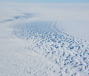 Aerial photo of ice