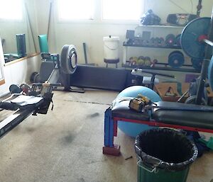 The gym before the spring clean